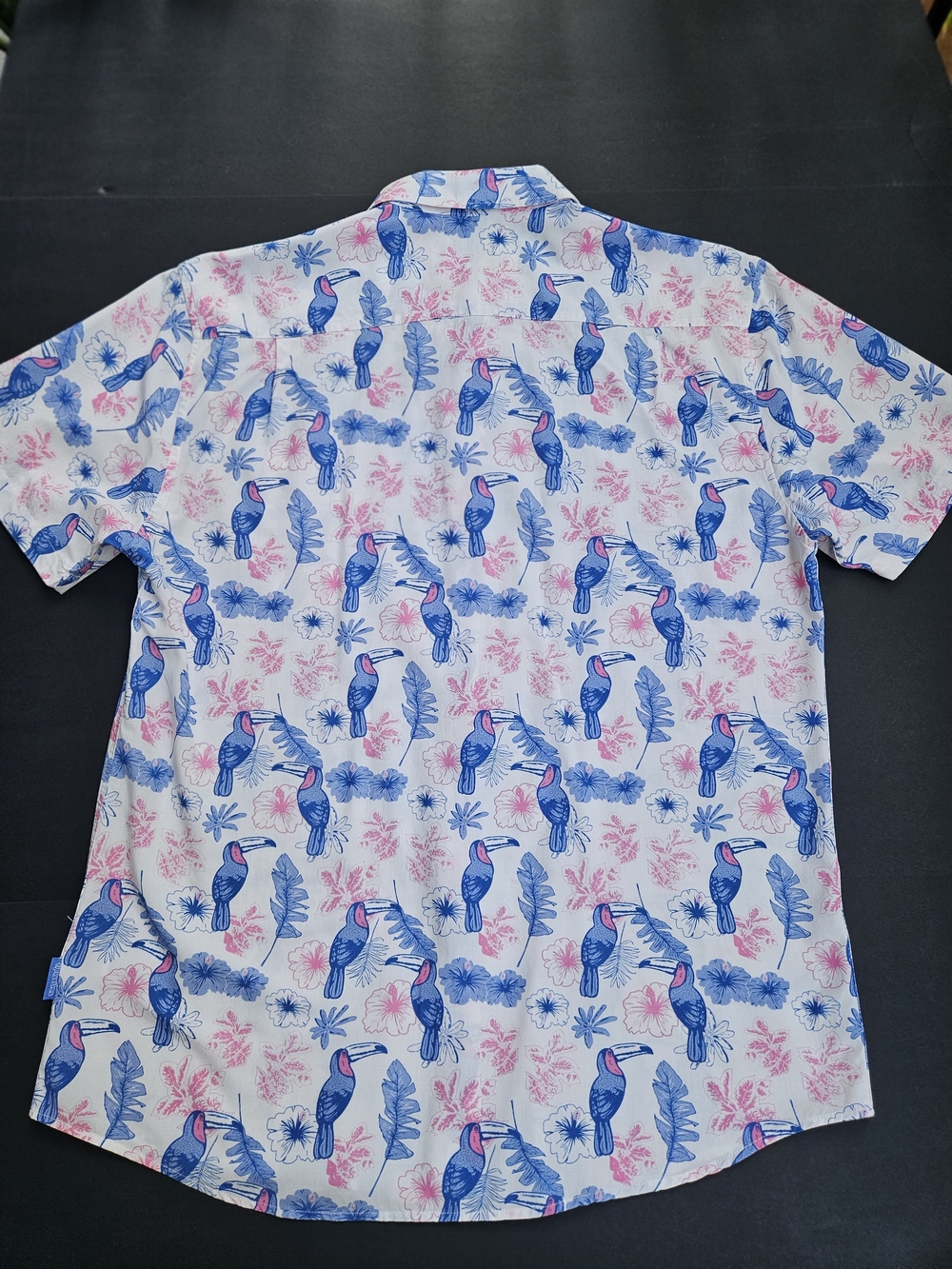 Tipsy Elves Tropical Toucan Print Short Sleeve Button-Down Shirt Size XL - Picture 3 of 13